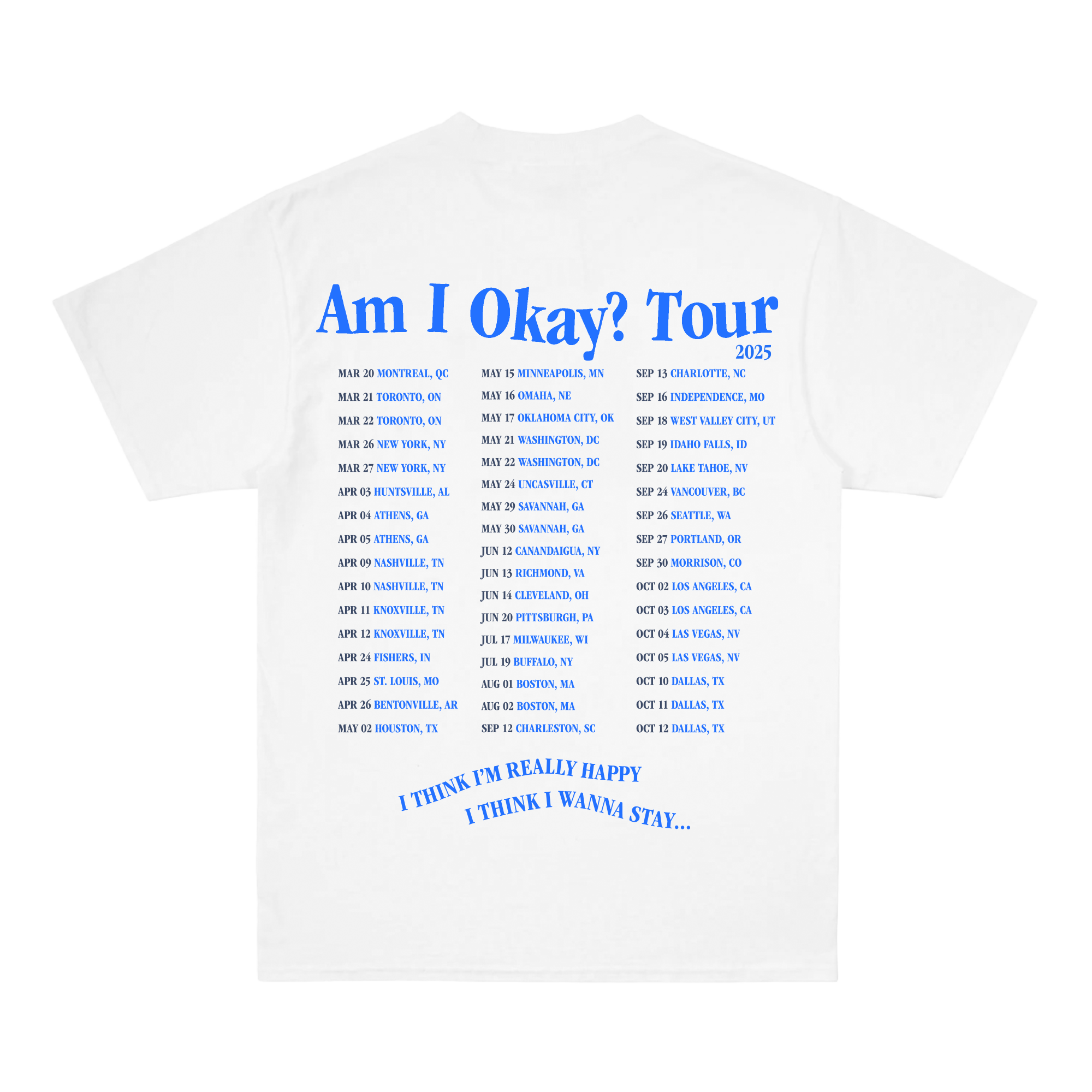 Am I Okay? Tour Tee