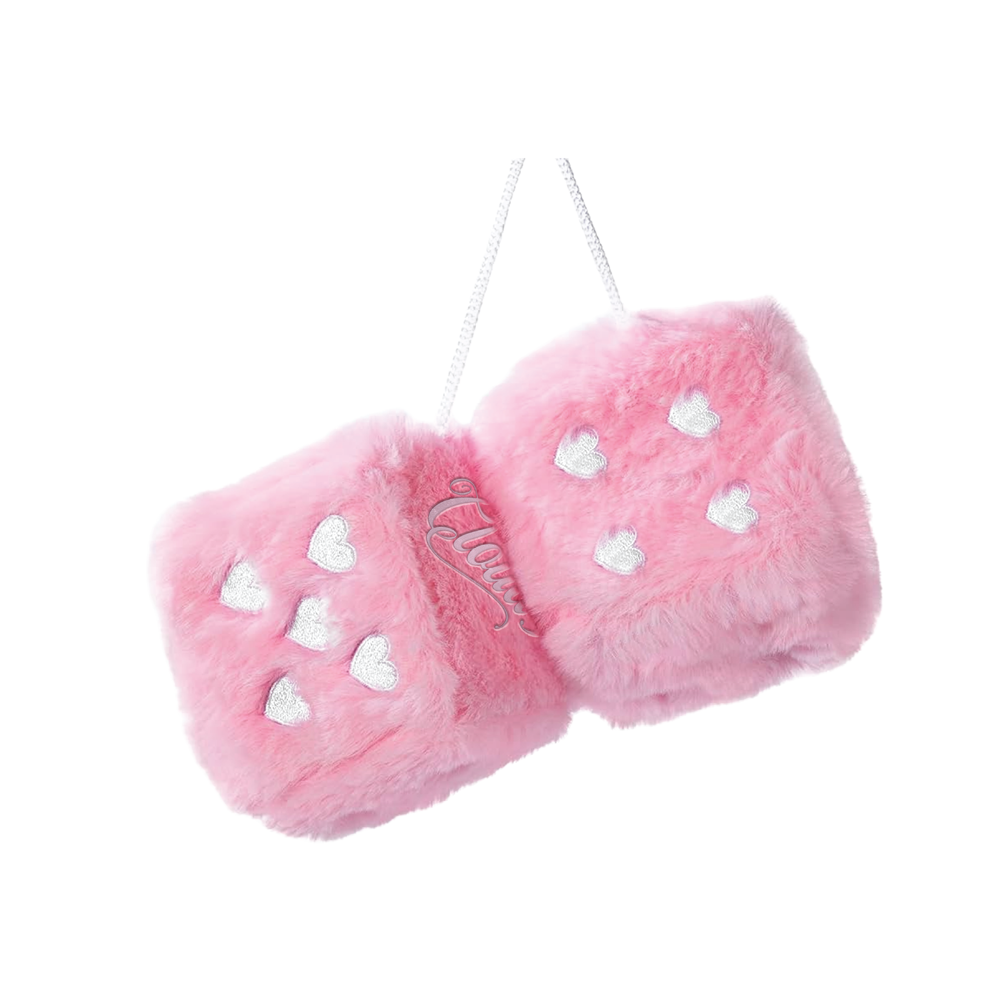 Pink Fuzzy Dice